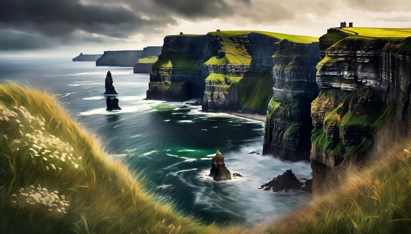 The cliffs of moher in ireland.
